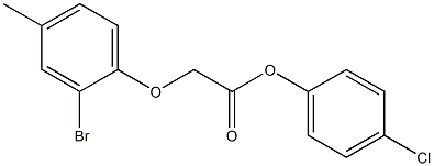 4-chlorophenyl 2-(2-bromo-4-methylphenoxy)acetate 结构式