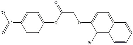 4-nitrophenyl 2-[(1-bromo-2-naphthyl)oxy]acetate 结构式