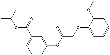 isopropyl 3-{[2-(2-methoxyphenoxy)acetyl]oxy}benzoate 结构式