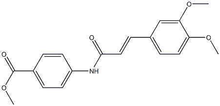 methyl 4-{[(E)-3-(3,4-dimethoxyphenyl)-2-propenoyl]amino}benzoate 结构式