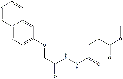 methyl 4-{2-[2-(2-naphthyloxy)acetyl]hydrazino}-4-oxobutanoate 结构式