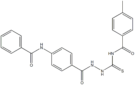 N-({2-[4-(benzoylamino)benzoyl]hydrazino}carbothioyl)-4-methylbenzamide 结构式