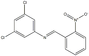 3,5-dichloro-N-[(E)-(2-nitrophenyl)methylidene]aniline 结构式