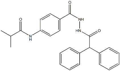 N-(4-{[2-(2,2-diphenylacetyl)hydrazino]carbonyl}phenyl)-2-methylpropanamide 结构式