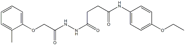 N-(4-ethoxyphenyl)-4-{2-[2-(2-methylphenoxy)acetyl]hydrazino}-4-oxobutanamide 结构式