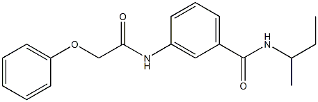 N-(sec-butyl)-3-[(2-phenoxyacetyl)amino]benzamide 结构式