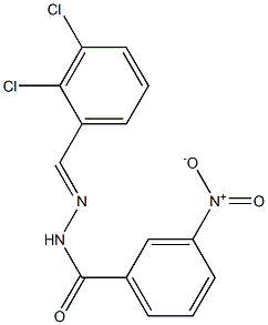 N'-[(E)-(2,3-dichlorophenyl)methylidene]-3-nitrobenzohydrazide 结构式