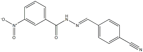 N'-[(E)-(4-cyanophenyl)methylidene]-3-nitrobenzohydrazide 结构式