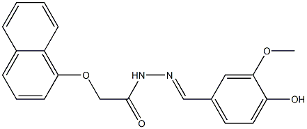 N'-[(E)-(4-hydroxy-3-methoxyphenyl)methylidene]-2-(1-naphthyloxy)acetohydrazide 结构式