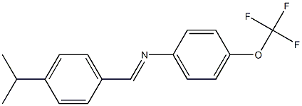 N-[(E)-(4-isopropylphenyl)methylidene]-N-[4-(trifluoromethoxy)phenyl]amine 结构式