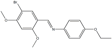 N-[(E)-(5-bromo-2,4-dimethoxyphenyl)methylidene]-N-(4-ethoxyphenyl)amine 结构式