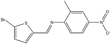 N-[(E)-(5-bromo-2-thienyl)methylidene]-N-(2-methyl-4-nitrophenyl)amine 结构式