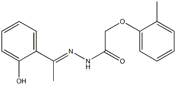N'-[(E)-1-(2-hydroxyphenyl)ethylidene]-2-(2-methylphenoxy)acetohydrazide 结构式