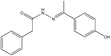 N'-[(E)-1-(4-hydroxyphenyl)ethylidene]-2-phenylacetohydrazide 结构式