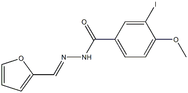 N'-[(E)-2-furylmethylidene]-3-iodo-4-methoxybenzohydrazide 结构式