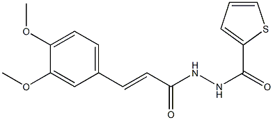 N'-[(E)-3-(3,4-dimethoxyphenyl)-2-propenoyl]-2-thiophenecarbohydrazide 结构式