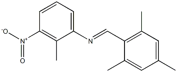 N-[(E)-mesitylmethylidene]-N-(2-methyl-3-nitrophenyl)amine 结构式