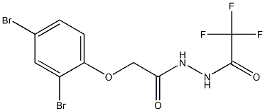 N'-[2-(2,4-dibromophenoxy)acetyl]-2,2,2-trifluoroacetohydrazide 结构式