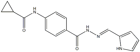 N-[4-({2-[(E)-1H-pyrrol-2-ylmethylidene]hydrazino}carbonyl)phenyl]cyclopropanecarboxamide 结构式