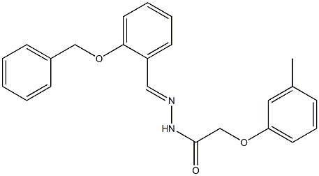 N'-{(E)-[2-(benzyloxy)phenyl]methylidene}-2-(3-methylphenoxy)acetohydrazide 结构式