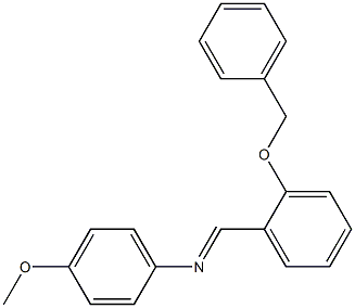 N-{(E)-[2-(benzyloxy)phenyl]methylidene}-N-(4-methoxyphenyl)amine 结构式