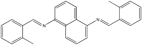N-[(E)-(2-methylphenyl)methylidene]-N-(5-{[(E)-(2-methylphenyl)methylidene]amino}-1-naphthyl)amine 结构式