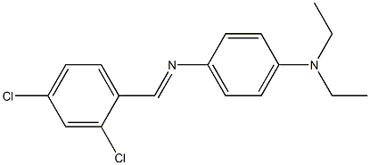 N-[(E)-(2,4-dichlorophenyl)methylidene]-N-[4-(diethylamino)phenyl]amine 结构式