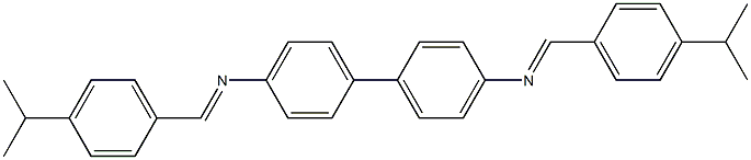 N-[(E)-(4-isopropylphenyl)methylidene]-N-(4'-{[(E)-(4-isopropylphenyl)methylidene]amino}[1,1'-biphenyl]-4-yl)amine 结构式