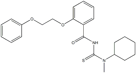 N-cyclohexyl-N-methyl-N'-[2-(2-phenoxyethoxy)benzoyl]thiourea 结构式