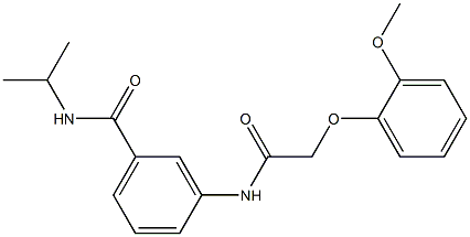 N-isopropyl-3-{[2-(2-methoxyphenoxy)acetyl]amino}benzamide 结构式