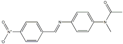 N-methyl-N-(4-{[(E)-(4-nitrophenyl)methylidene]amino}phenyl)acetamide 结构式