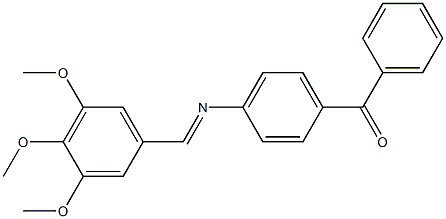 phenyl(4-{[(E)-(3,4,5-trimethoxyphenyl)methylidene]amino}phenyl)methanone 结构式