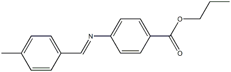 propyl 4-{[(E)-(4-methylphenyl)methylidene]amino}benzoate 结构式