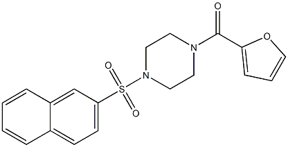 2-furyl[4-(2-naphthylsulfonyl)piperazino]methanone 结构式