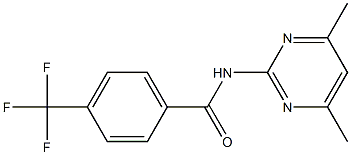 N-(4,6-dimethyl-2-pyrimidinyl)-4-(trifluoromethyl)benzenecarboxamide 结构式