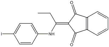 2-[1-(4-iodoanilino)propylidene]-1H-indene-1,3(2H)-dione 结构式