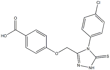 4-{[4-(4-chlorophenyl)-5-thioxo-4,5-dihydro-1H-1,2,4-triazol-3-yl]methoxy}benzenecarboxylic acid 结构式