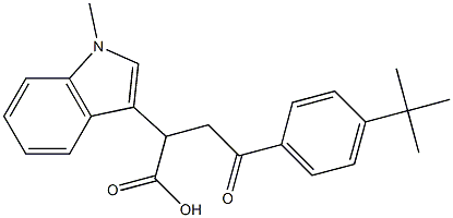 4-[4-(tert-butyl)phenyl]-2-(1-methyl-1H-indol-3-yl)-4-oxobutanoic acid 结构式