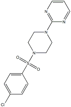 2-{4-[(4-chlorophenyl)sulfonyl]piperazino}pyrimidine 结构式