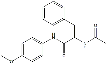 2-(acetylamino)-N-(4-methoxyphenyl)-3-phenylpropanamide 结构式