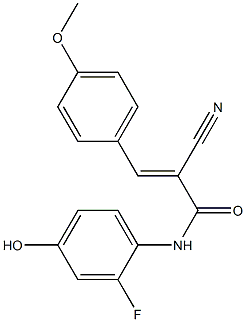 (E)-2-cyano-N-(2-fluoro-4-hydroxyphenyl)-3-(4-methoxyphenyl)-2-propenamide 结构式