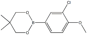 2-(3-Chloro-4-methoxyphenyl)-5,5-dimethyl-1,3,2-dioxaborinane 结构式