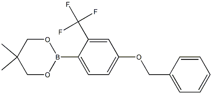 2-[4-Benzyloxy-2-(trifluoromethyl)phenyl]-5,5-dimethyl-1,3,2-dioxaborinane 结构式