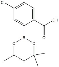 4-Chloro-2-(4,4,6-trimethyl-1,3,2-dioxaborinan-2-yl)benzoic acid 结构式