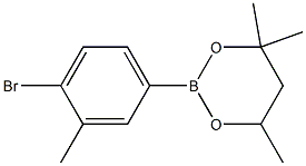 2-(4-Bromo-3-methylphenyl)-4,4,6-trimethyl-1,3,2-dioxaborinane 结构式