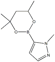 1-Methyl-5-(4,4,6-trimethyl-1,3,2-dioxaborinan-2-yl)-1H-pyrazole 结构式