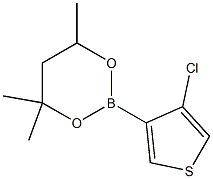 2-(4-Chloro-3-thienyl)-4,4,6-trimethyl-1,3,2-dioxaborinane 结构式