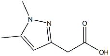 2-(1,5-二甲基-1H-吡唑-3-基)乙酸 结构式