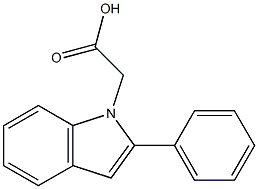 2-苯基-1H-吲哚-1-乙酸 结构式
