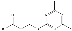 2-(2-羧乙基)硫代-4,6-二甲基嘧啶 结构式